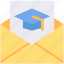 document, email, graduate, graduation, mail, message 