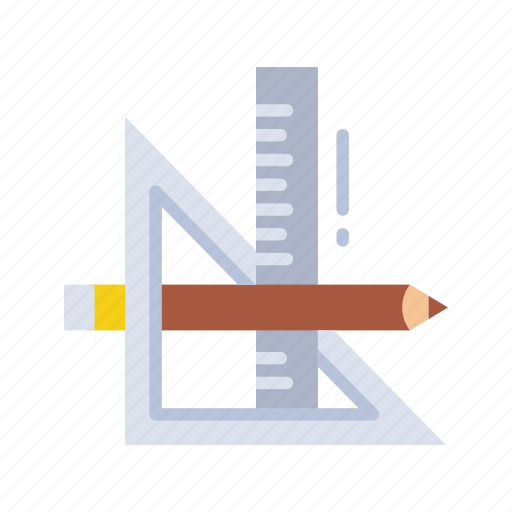 Pencil, set square, geometric, stationary, compass, math, drafting icon - Download on Iconfinder