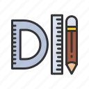 geometry tools, compass, math, mathematics, drafting, pencil, cone, solid