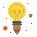 bulb, creative, idea, pencil