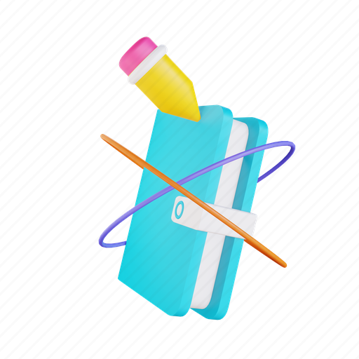 3d, render, icon, book, education, isolated, school 3D illustration - Download on Iconfinder
