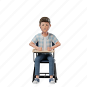 chair, angry, boy, pose, mood, expression, person 