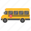 bus, car, education, school, side, transport, vehicle 