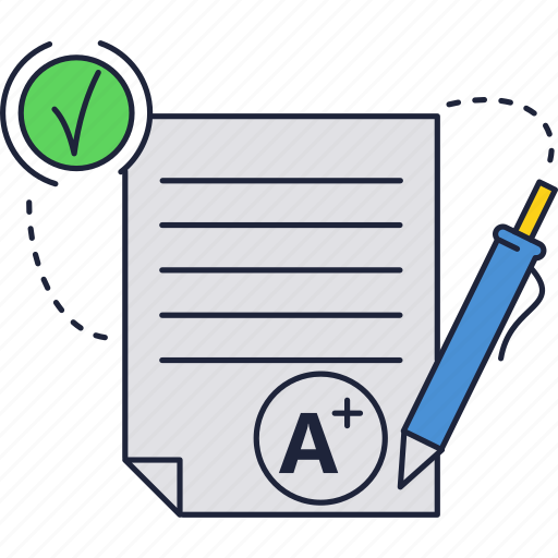 Done, pen, school, score, test icon - Download on Iconfinder