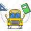 book, bus, car, education, school 