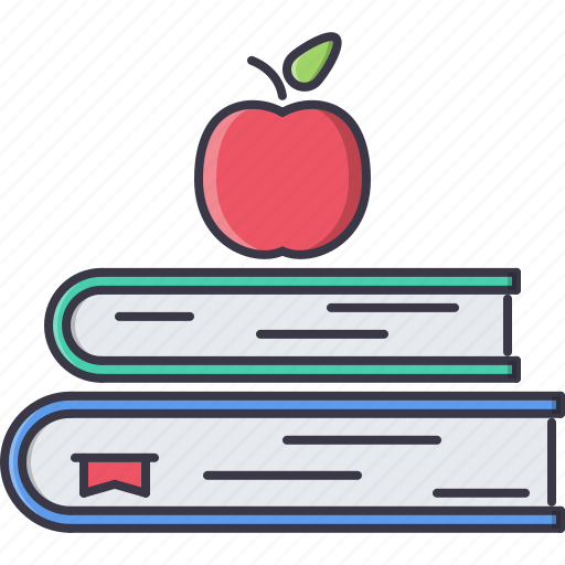 Apple, book, college, learning, school, university icon - Download on Iconfinder