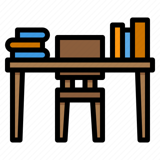 Chair, classroom, desk, desktop, table icon - Download on Iconfinder