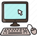 computer, pc, monitor, device, keyboard