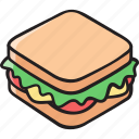 sandwich, meal, lunch, bread, food