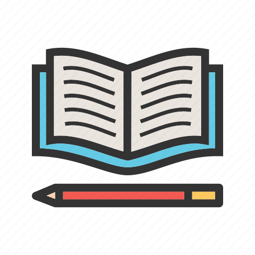 Book, education, paper, pencil, stationery, study, write icon - Download on Iconfinder