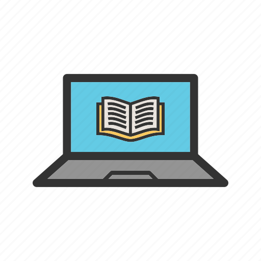 Book, computer, education, laptop, learning, library, online icon - Download on Iconfinder
