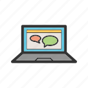 chat, communication, conversation, online, screen, video