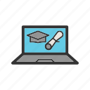 computer, degree, education, graduation, learning, online, university