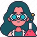 avatar, chemist, education, experiment, female, laboratory, science