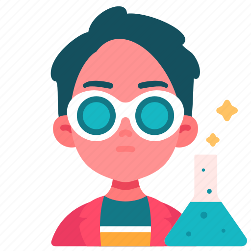 Avatar, chemist, education, experiment, laboratory, male, science icon - Download on Iconfinder