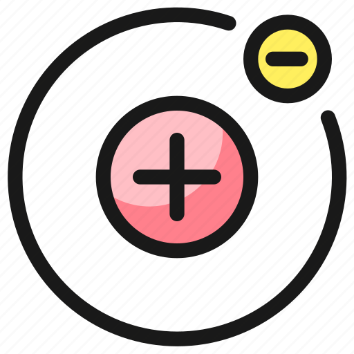 Science, atom, positive, negative icon - Download on Iconfinder