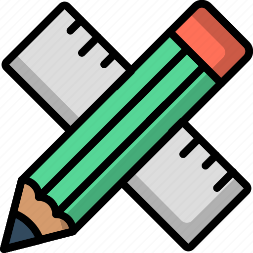 Stationary, pencil, pen, write, ruler icon - Download on Iconfinder