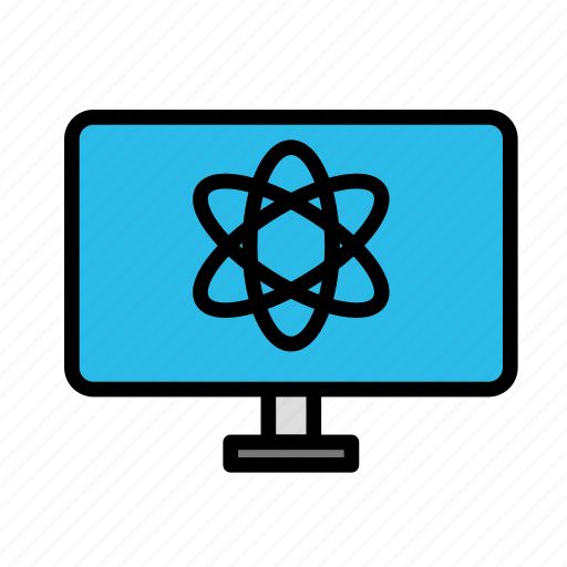 Atom, monitor, science, space icon - Download on Iconfinder