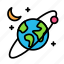 andmoon, earth, science, space 