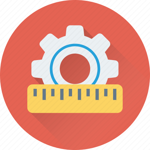 Customization, gearwheel, measurement, preferences, ruler icon - Download on Iconfinder