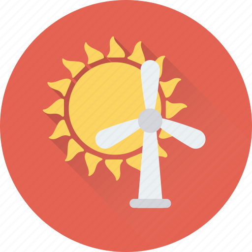 Aerogenerator, energy, sun, wind, windmill icon - Download on Iconfinder