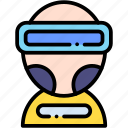 cyberpunk, user, costume, people, science, fiction, vr, glasses