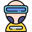 cyberpunk, user, costume, people, science, fiction, vr, glasses 
