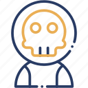 skull, character, cultures, game, over, horror, face