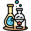 flask, beaker, chemistry, experimental, laboratory 