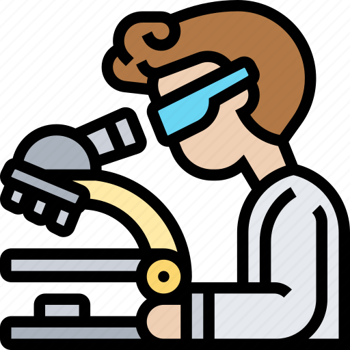 Observation, scientist, laboratory, analysis, research icon - Download on Iconfinder