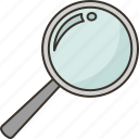 magnifying, glass, focus, inspect, discovery
