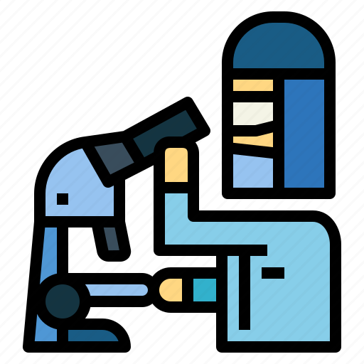 Experiment, lab, microscope, scientist icon - Download on Iconfinder