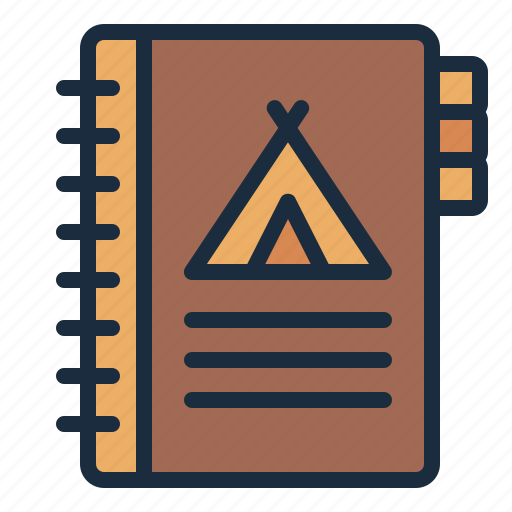 Handbook, book, scout, adventure, tent, outdoor, camping icon - Download on Iconfinder