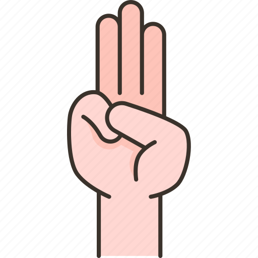 Hand, sign, scout, salute, fingers icon - Download on Iconfinder