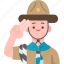 boy, scout, fingers, salute, pledge 