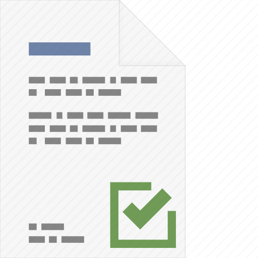 Agreement, approval, checked, contract, document, page, signed icon - Download on Iconfinder