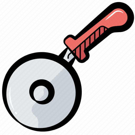 Pizza cutter, pizza wheel, roller blade, pizza knife, utensil icon - Download on Iconfinder