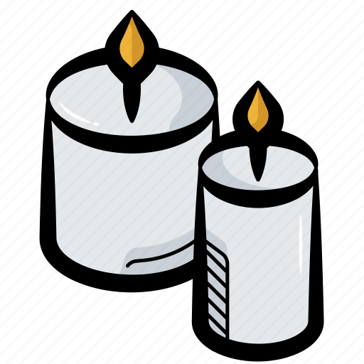 Candles, wax candles, candle light, decorative candles, burning candle icon - Download on Iconfinder