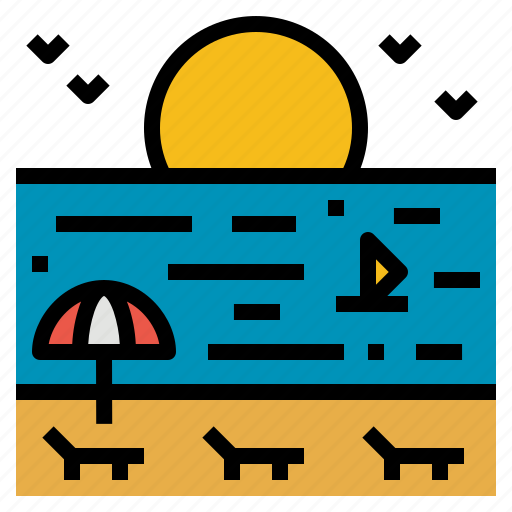 Beach, holiday, sea, relaxing, summer icon - Download on Iconfinder
