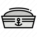marine, cap, hat, sailor