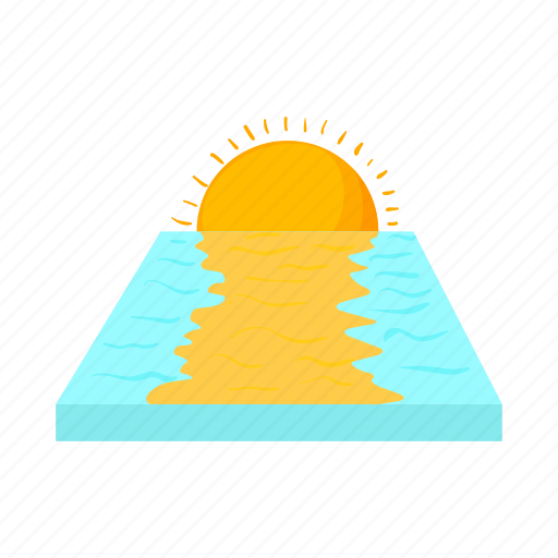 Cartoon, nature, sea, summer, sun, sunset, water icon - Download on Iconfinder