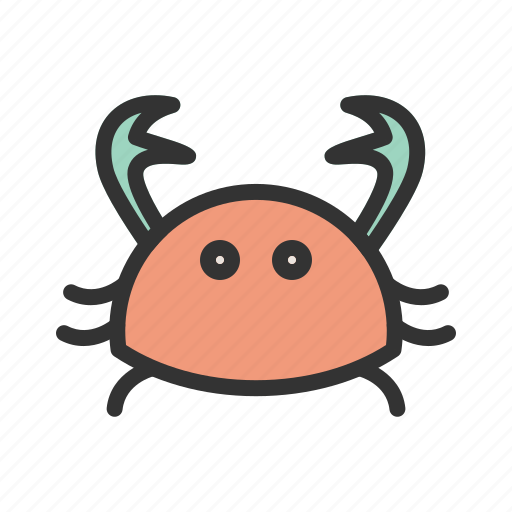 Animal, crab, fresh, meal, red, sea, seafood icon - Download on Iconfinder