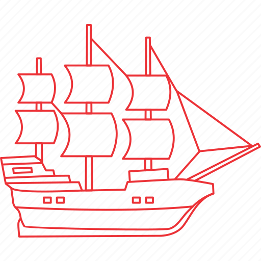 Boat, ocean, outline, sea, ship, support, water icon - Download on Iconfinder