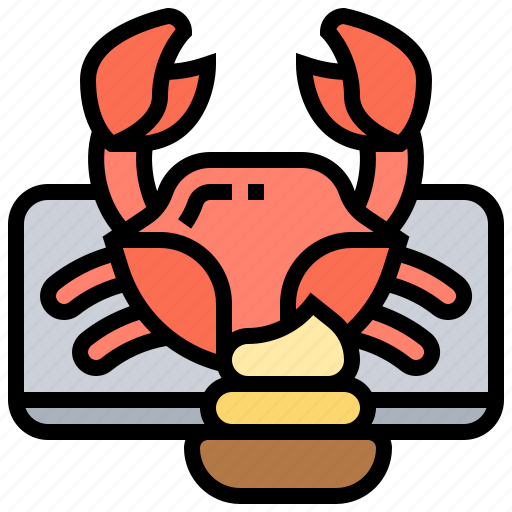 Cooked, crab, crustacean, cuisine, seafood icon - Download on Iconfinder