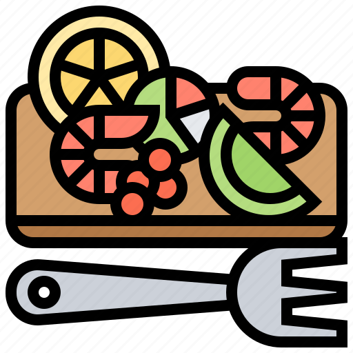 Fork, healthy, salad, seafood, shrimps icon - Download on Iconfinder