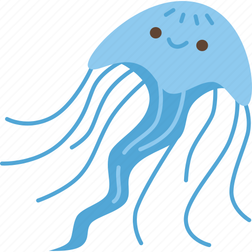 Jellyfish, tentacles, underwater, marine, animal icon - Download on Iconfinder