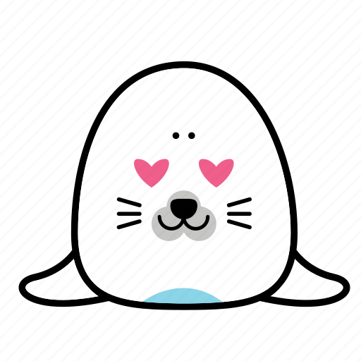 Face, seal, animal, emoticons, expression, love, smiley icon - Download on Iconfinder
