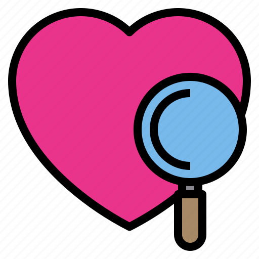 Favorite, health, heart, love, romance, search icon - Download on Iconfinder