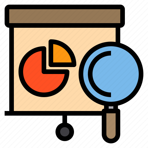 Business, diagram, graph, presentation, search icon - Download on Iconfinder