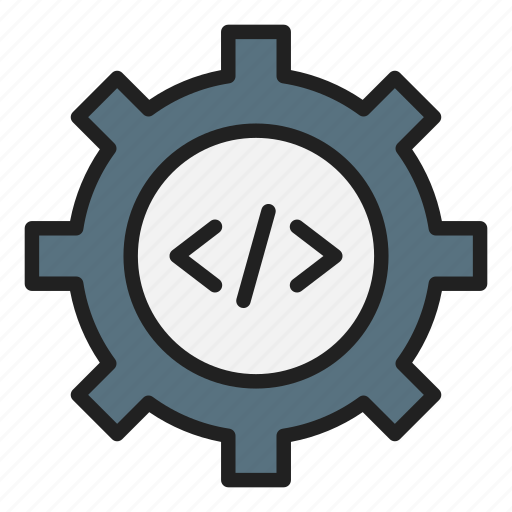 Code optimization, coding, programming, gear icon - Download on Iconfinder